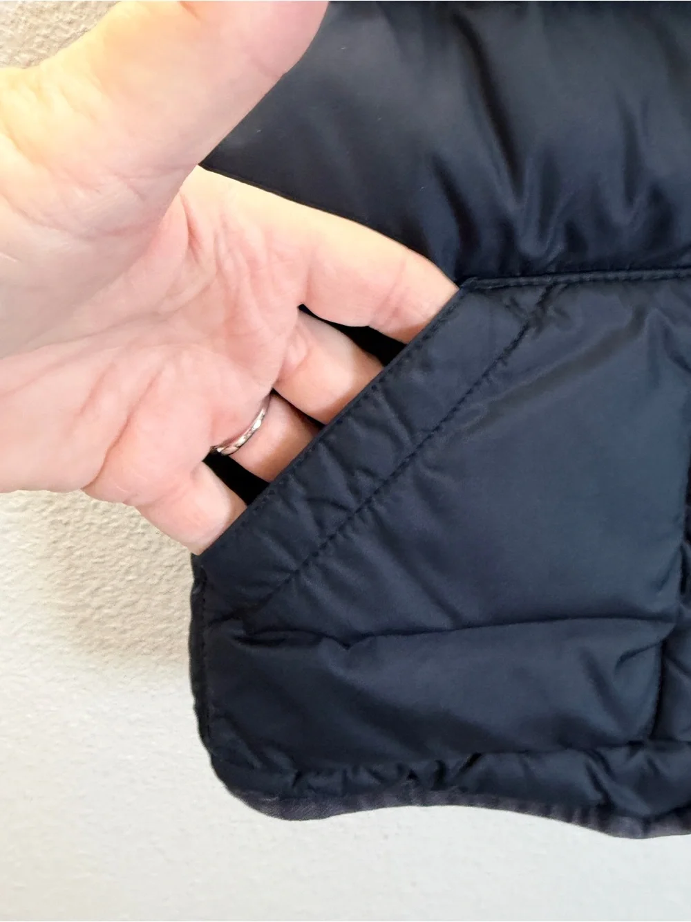 Kids Navy Puffer Vest with Mustard Lining